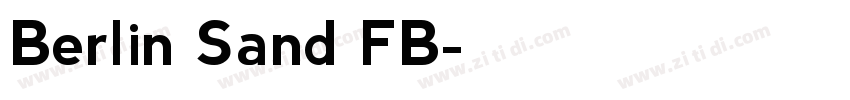 Berlin Sand FB字体转换